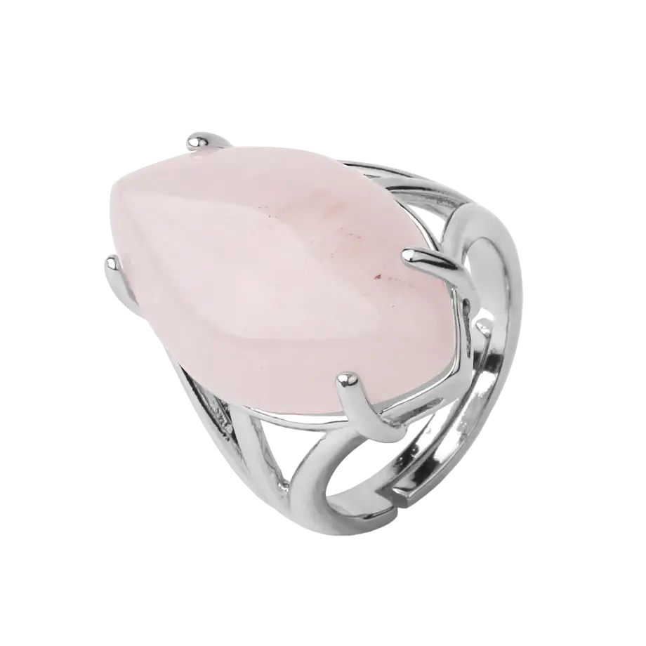 Bague pierre naturelle Quartz rose argent