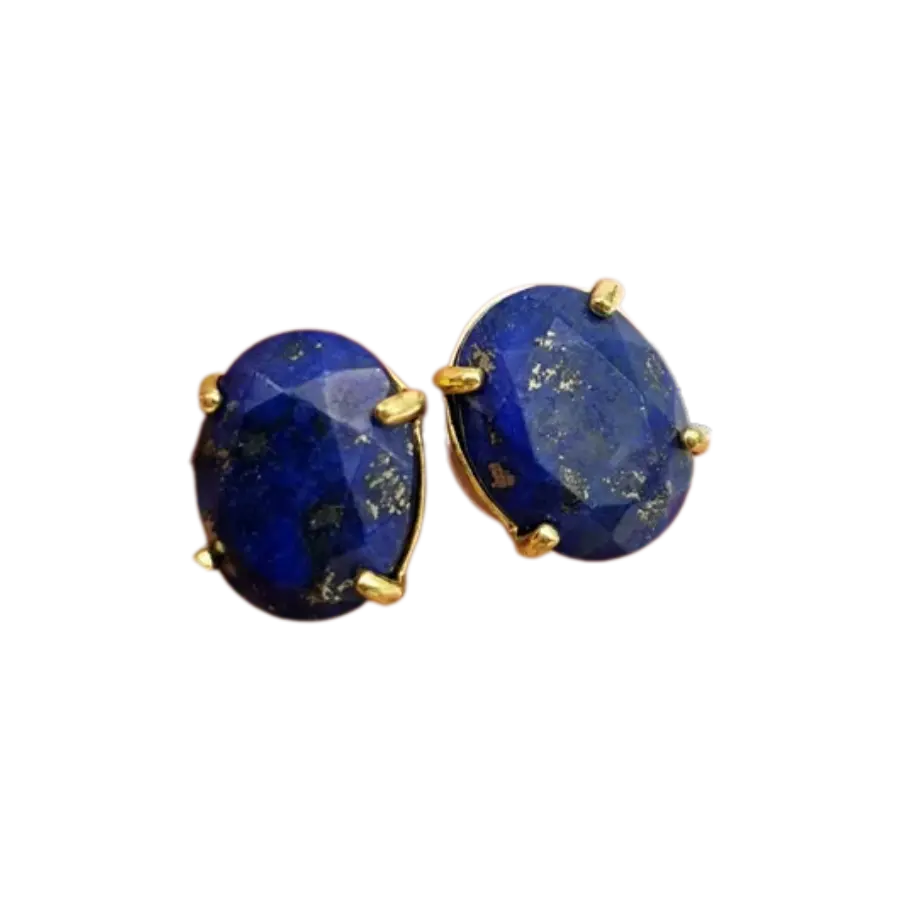 Boucles d'oreilles pierres naturelles Lapis Lazuli
