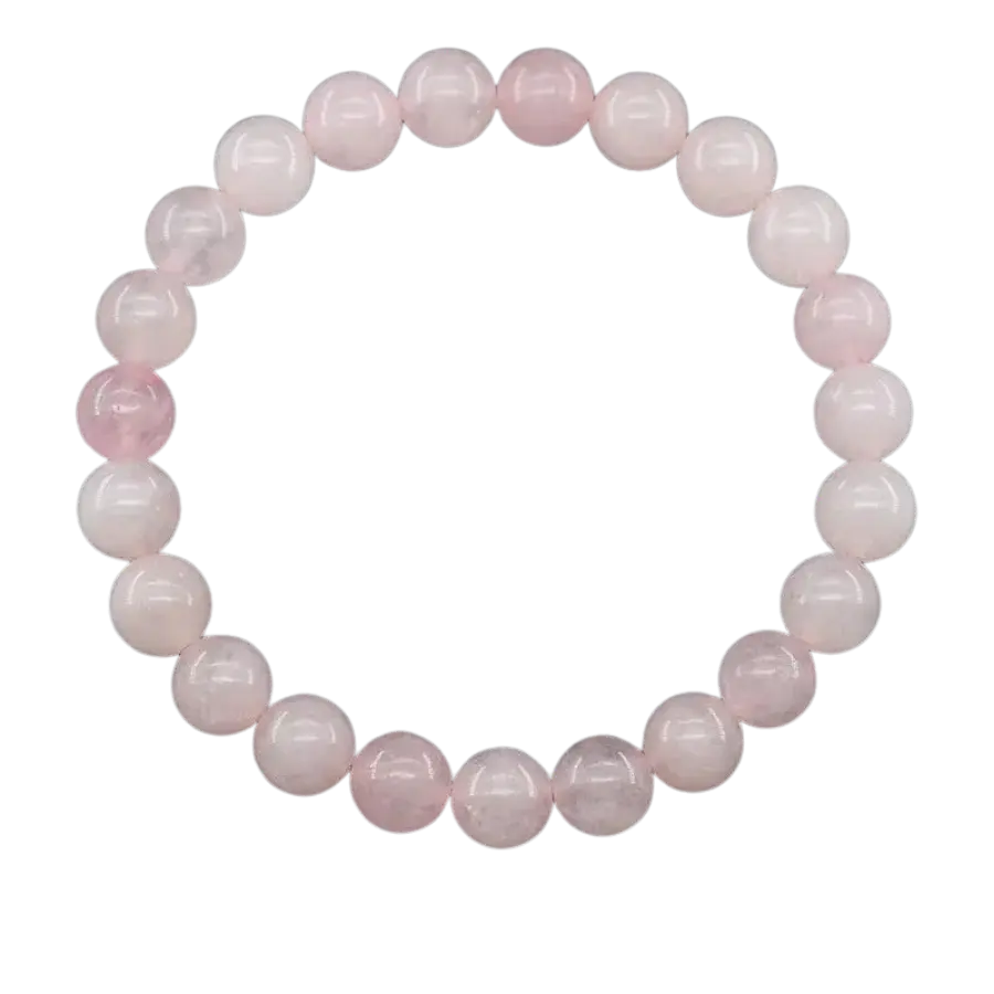 Bracelet pierres naturelles Quartz rose perles