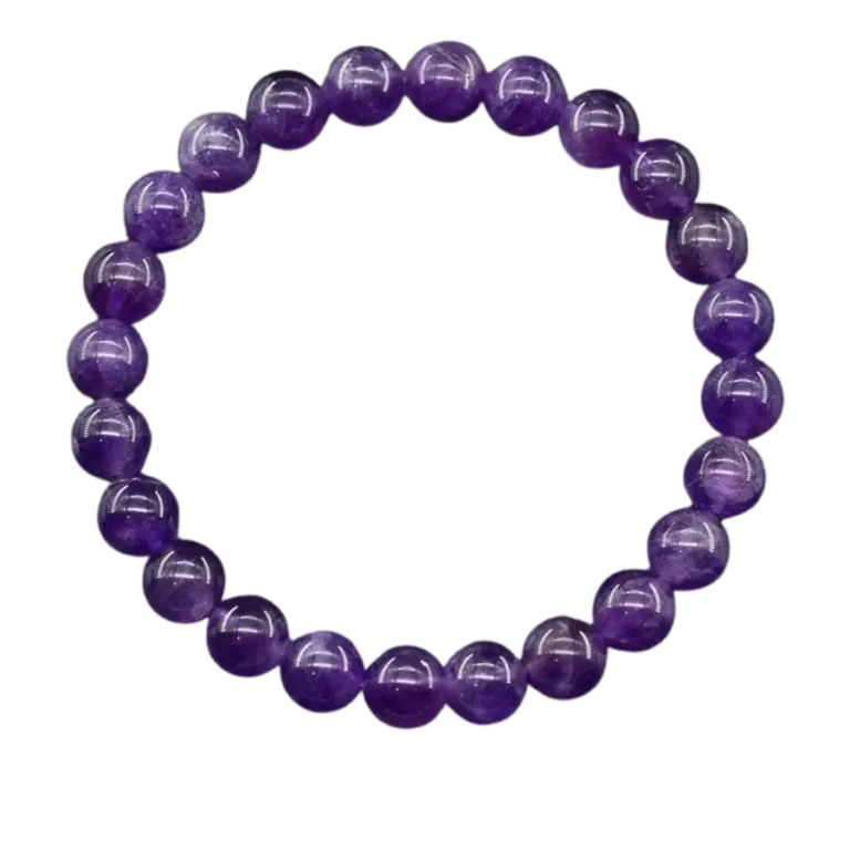 bracelets pierres naturelles amethyste perles