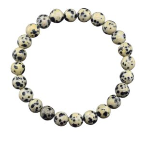 Bracelet en pierres naturelles blanc et noir perles