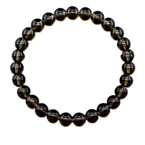 Bracelet en pierres naturelles cristal marron perles
