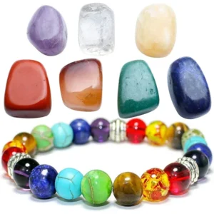 Bracelet pierres naturelles 7 chakra en perles