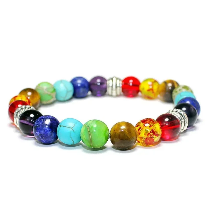 Bracelet en pierres naturelles Kirei Paris Bijoux - 7 CHAKRAS et LAPIS LAZULI