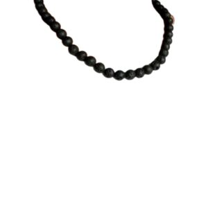 Collier à perles naturelles obsidiennes noires