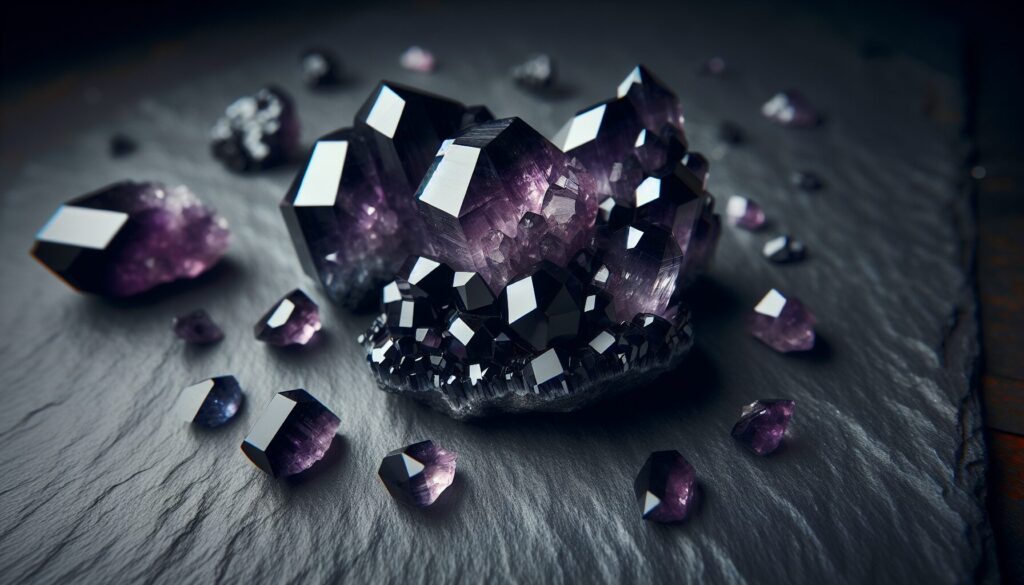 amthyste noire et violette 7486