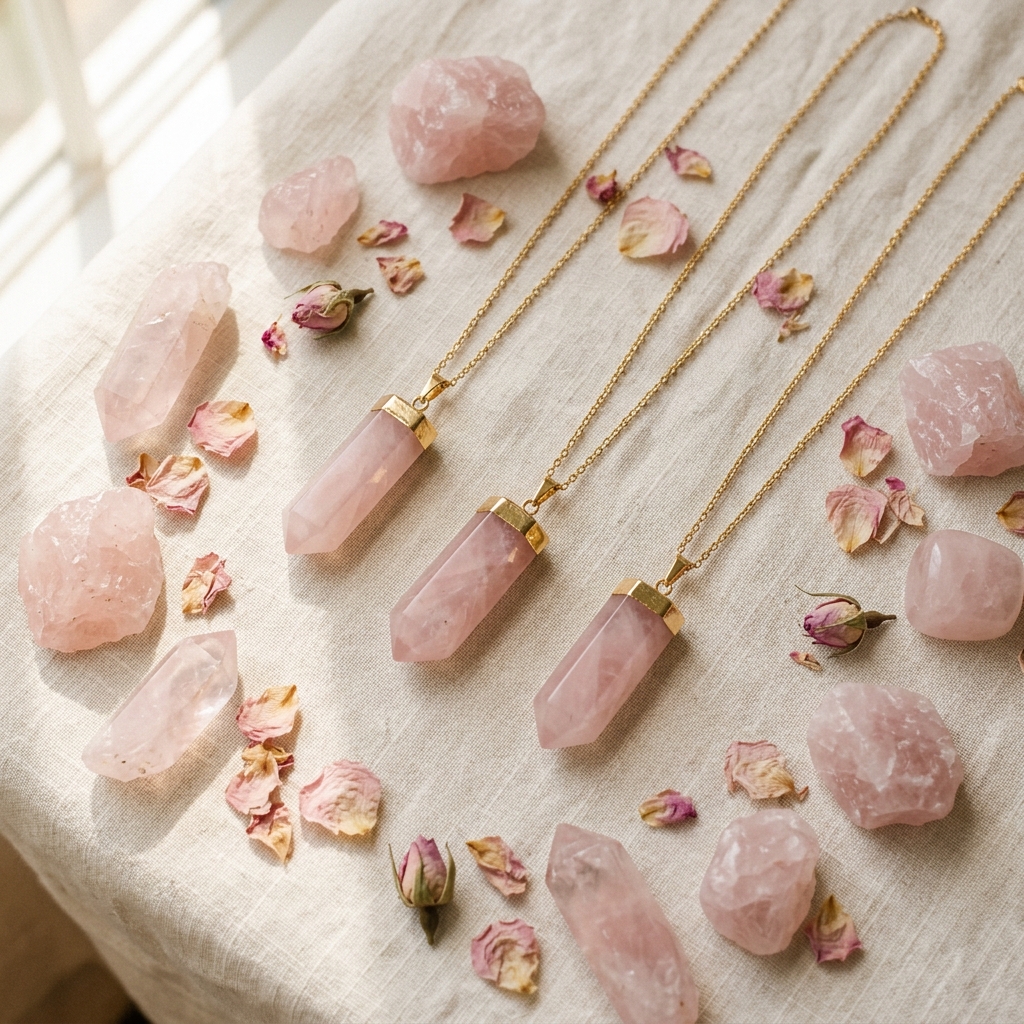 Comment choisir un collier en quartz rose - illustration