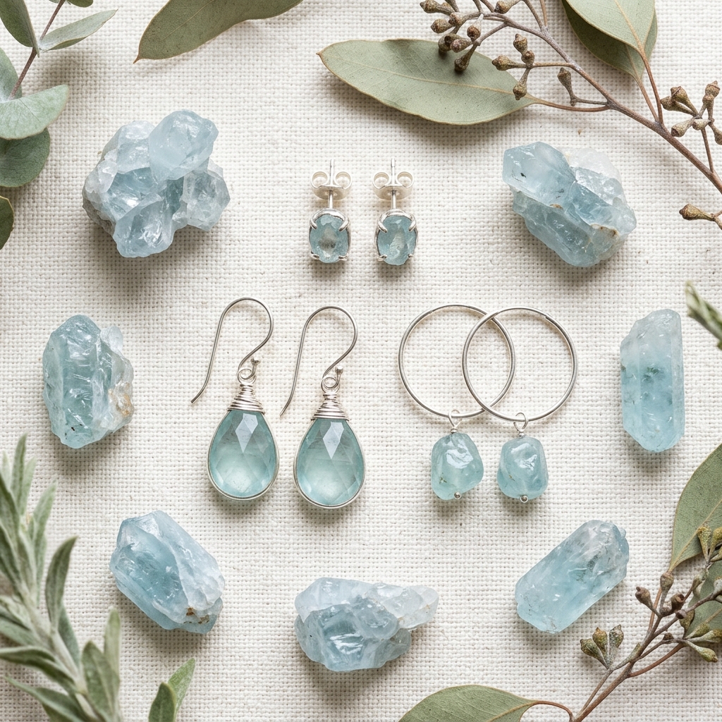 Comment bien choisir vos boucles d’oreilles en aigue-marine ? - illustration