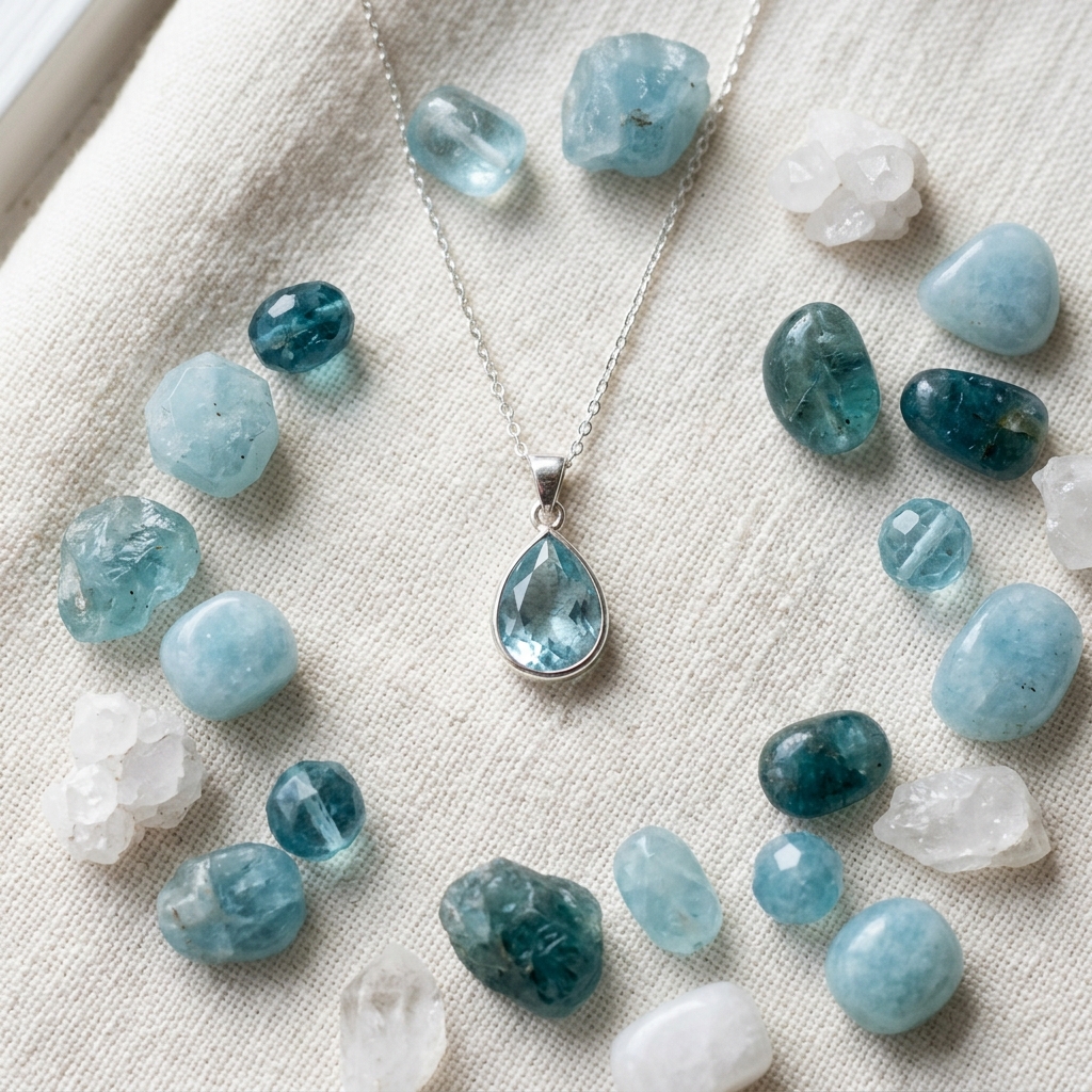 Comment choisir un collier en aigue marine - illustration