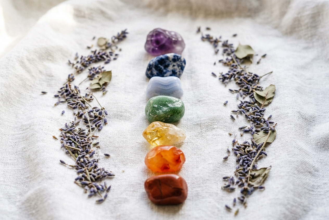 Comment equilibrer ses 7 chakras avec les pierres - illustration